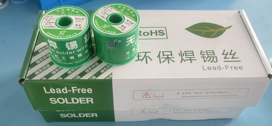 Sn99.3Cu0.7 1000g ปราศจากสารตะกั่วละลายน้ำได้ 0.3 มม. ลวดบัดกรี ECO